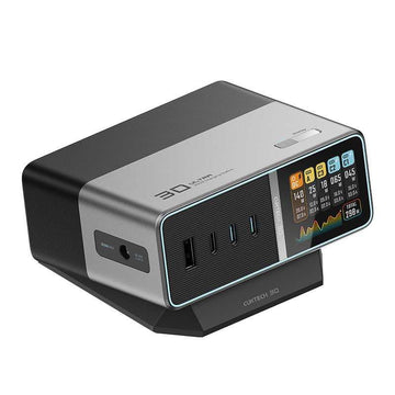 CUKTECH NO.30 Ultra Screen Display 300W Desktop Charging Station Silver Color with Advanced Features