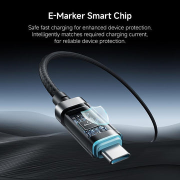 CUKTECH Smart Digital Display Cable OLED Screen Shows Watts & Voltage 240W Magnetic & Braided