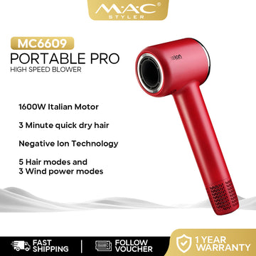 MAC Styler Professional Salon Hair dryer Mac Blower MC6609